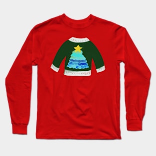 Christmas t-shirt decoration with digital oil paint Long Sleeve T-Shirt